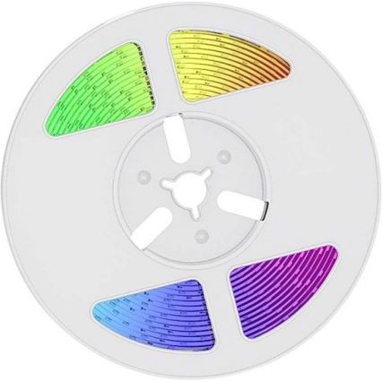 Soldrevet LED strip m. RGB-farver dæmpbar LED/1,2W/3,7V IP67 5 m + fjernbetjening