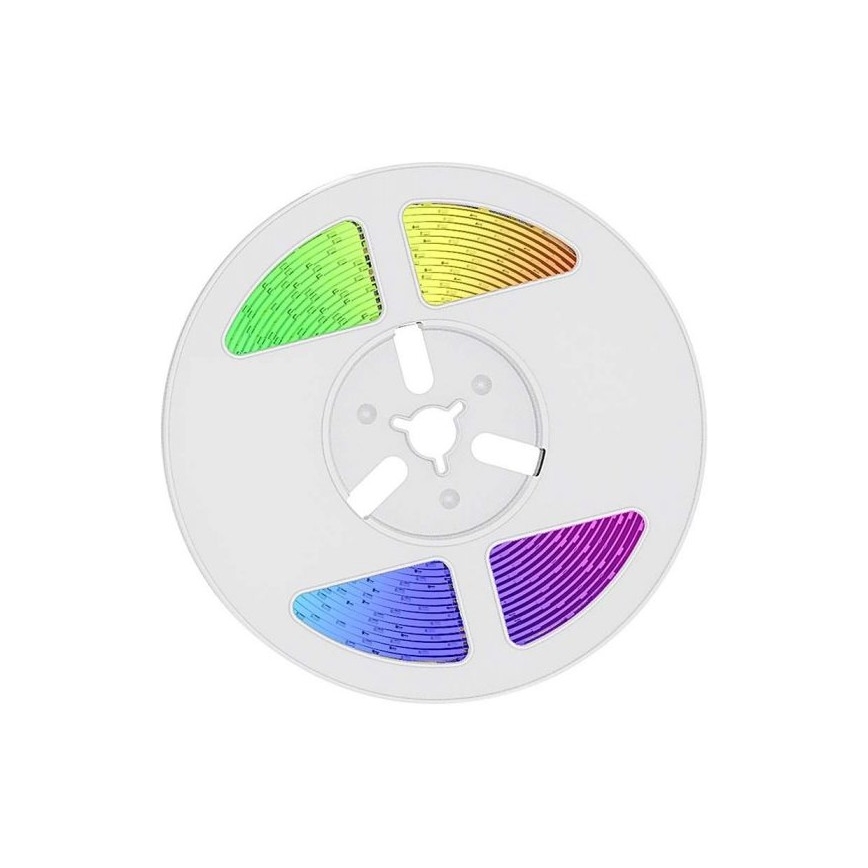 Soldrevet LED strip m. RGB-farver dæmpbar LED/1,2W/3,7V IP67 5 m + fjernbetjening