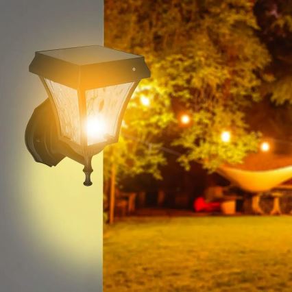 Soldrevet LED væglampe 3-i-1 LED/2W/5,5V 3000K/6000K IP65 2200 mAh