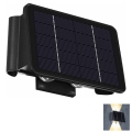 Soldrevet LED væglampe 4xLED/1,5W/3,7V 1500 mAh IP54 sort