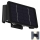 Soldrevet LED væglampe 4xLED/1,5W/3,7V 1500 mAh IP54 sort