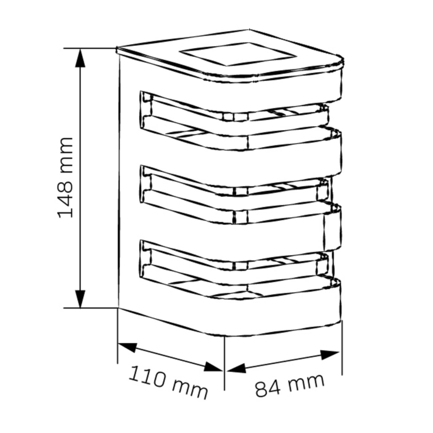 Soldrevet LED væglampe AGIDE LED/1,2V 300 mAh IP44