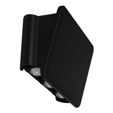 Soldrevet LED væglampe ALF LED/4W/3,2V 3000K IP54 sort