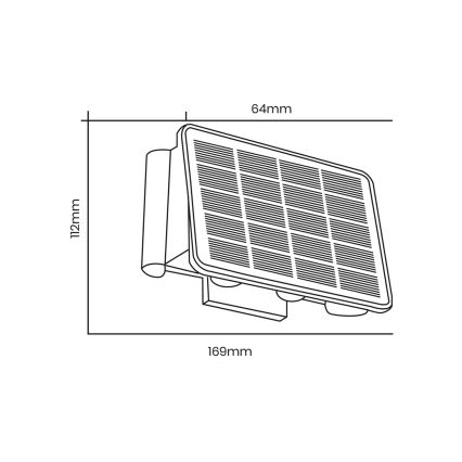 Soldrevet LED væglampe ALF LED/4W/3,2V 3000K IP54 sort