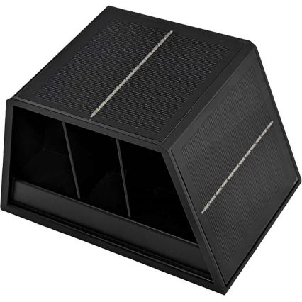 Soldrevet LED væglampe CUBUS 2xLED/1,5W/3,7V 1500 mAh IP54