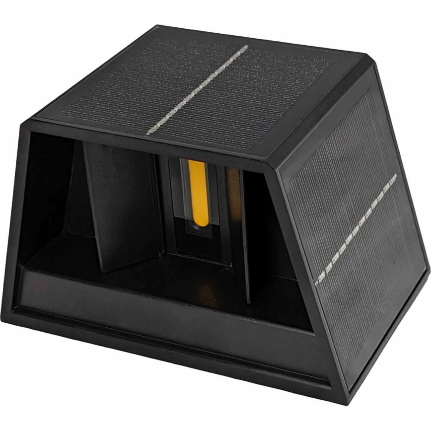 Soldrevet LED væglampe CUBUS 2xLED/1,5W/3,7V 1500 mAh IP54