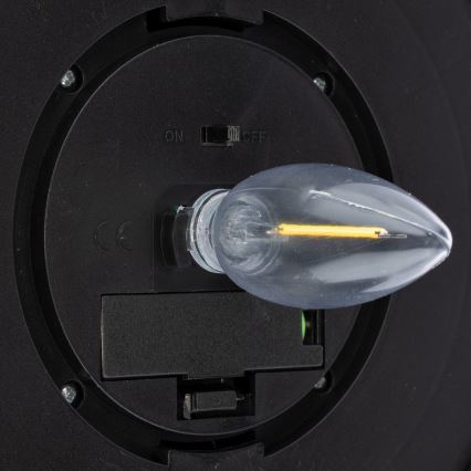 Soldrevet LED væglampe LED/0,5W/1,2V 600 mAh IP44 sort