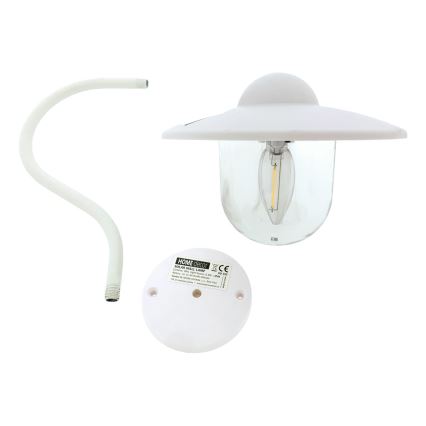 Soldrevet LED væglampe LED/0,5W/1,2V 600 mAh IP44 hvid