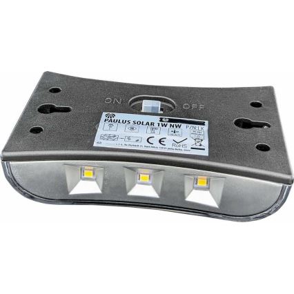 Soldrevet LED væglampe LED/1W/1,2V 600 mAh IP44