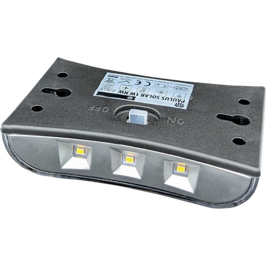 Soldrevet LED væglampe LED/1W/1,2V 600 mAh IP44
