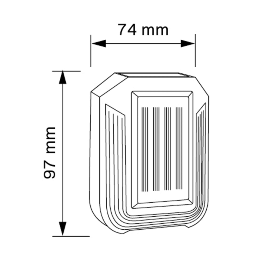 Soldrevet LED væglampe LUCE LED/1,2V 400 mAh IP44