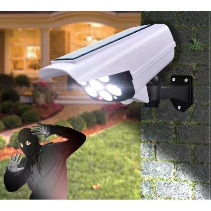 LED Dummy-sikkerhedskamera med sensor soldrevet KAMERA LED/1W/3,7V 1200 mAh IP44 + fjernbetjening