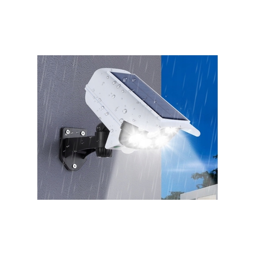 LED Dummy-sikkerhedskamera med sensor soldrevet KAMERA LED/1W/3,7V 1200 mAh IP44 + fjernbetjening