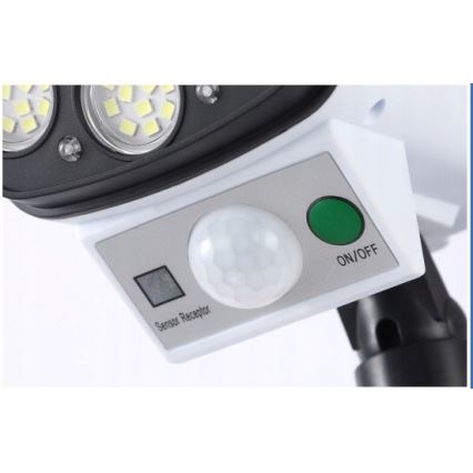 LED Dummy-sikkerhedskamera med sensor soldrevet KAMERA LED/1W/3,7V 1200 mAh IP44 + fjernbetjening