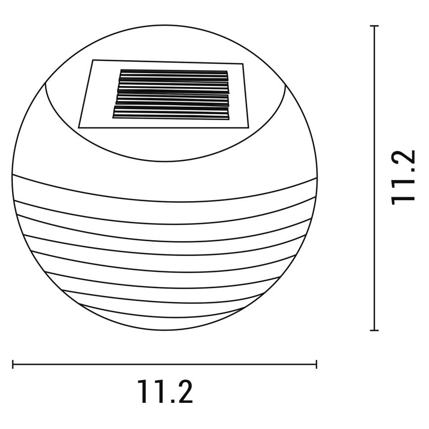 Soldrevet LED væglampe med sensor LED/0,06W/1,2V 200mAh 3000K IP44