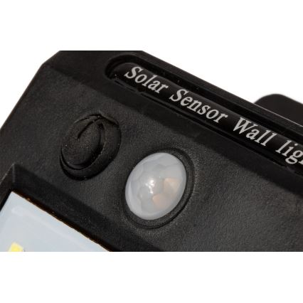 Soldrevet LED væglampe med sensor LED/0,55W/3,7V 1200 mAh IP65