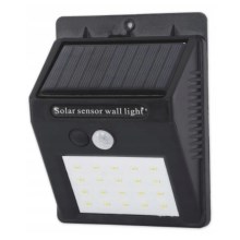 Soldrevet LED væglampe med sensor LED/0,55W/3,7V IP65