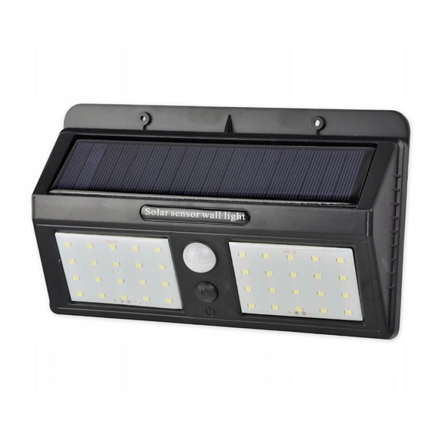 Soldrevet LED væglampe med sensor LED/1,2W/3,7V 2400 mAh IP54