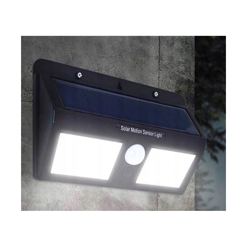 Soldrevet LED væglampe med sensor LED/1,2W/3,7V 2400 mAh IP54