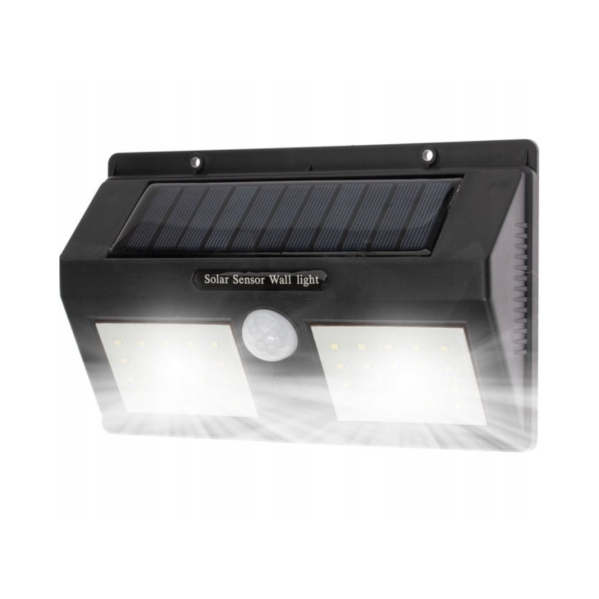 Soldrevet LED væglampe med sensor LED/1,2W/3,7V 2400 mAh IP54