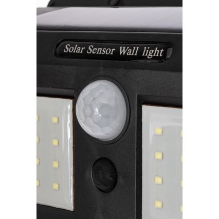 Soldrevet LED væglampe med sensor LED/1,2W/3,7V 2400 mAh IP54