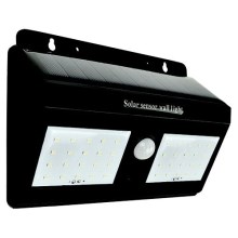 Soldrevet LED væglampe med sensor LED/1,2W/3,7V 6500K IP65
