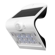 Soldrevet LED væglampe med sensor LED/1,5W/3,7V IP65 hvid