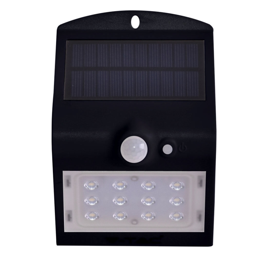 Soldrevet LED væglampe med sensor LED/1.5W/3,7V IP65