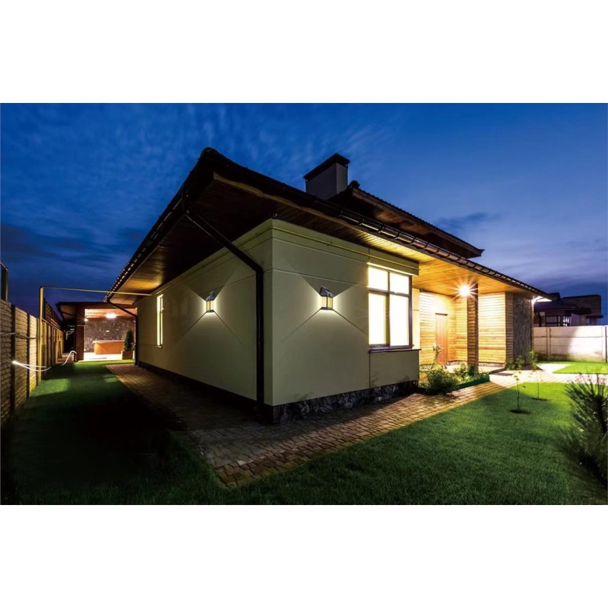 Soldrevet LED væglampe med sensor LED/1W/230V 1200 mAh IP65