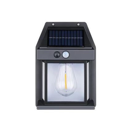 Soldrevet LED væglampe med sensor LED/1W/230V 1200 mAh IP65