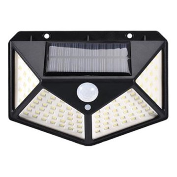 Soldrevet LED væglampe med sensor LED/1W/3,7V 6500K IP44
