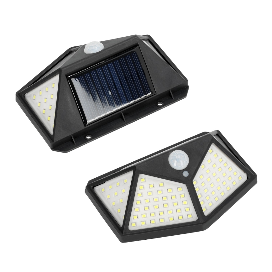 Soldrevet LED væglampe med sensor LED/1W/3,7V 6500K IP44