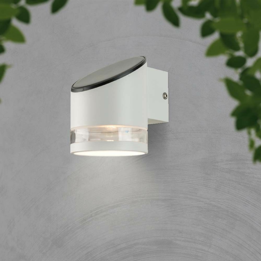 Soldrevet LED væglampe med sensor LED/1W/3,7V IP54 3000K hvid