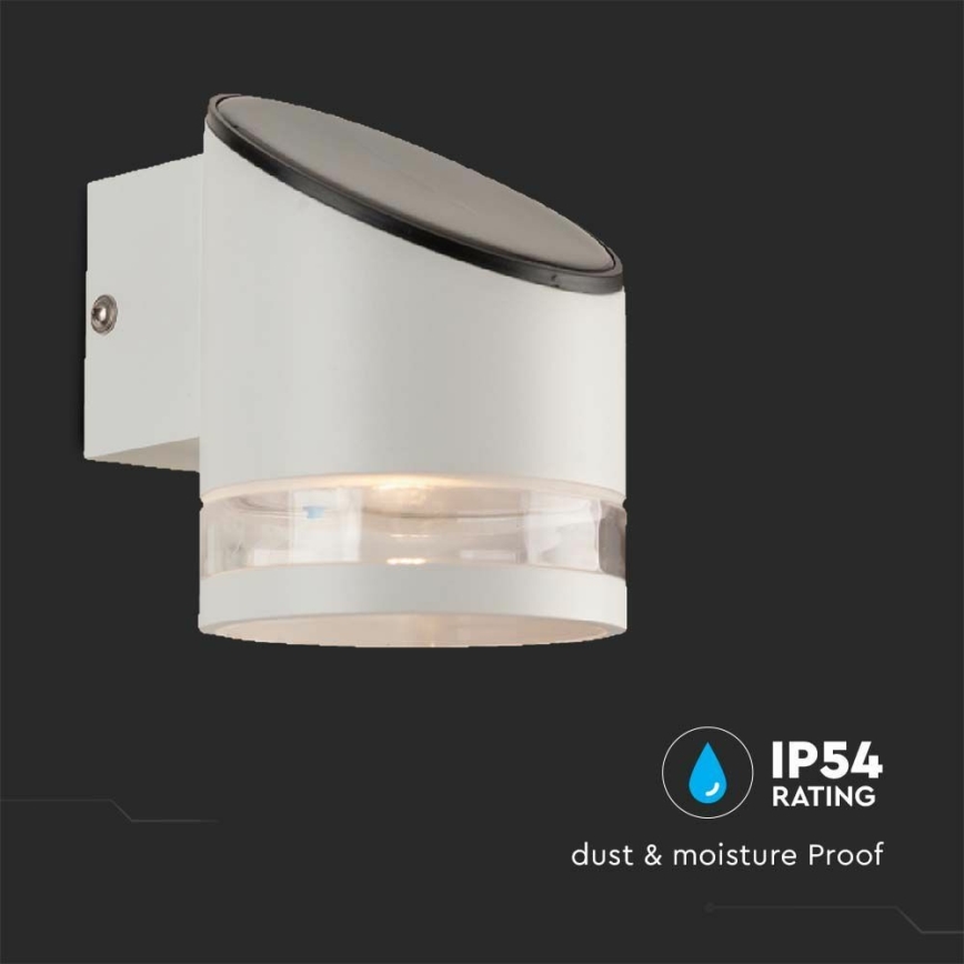Soldrevet LED væglampe med sensor LED/1W/3,7V IP54 3000K hvid