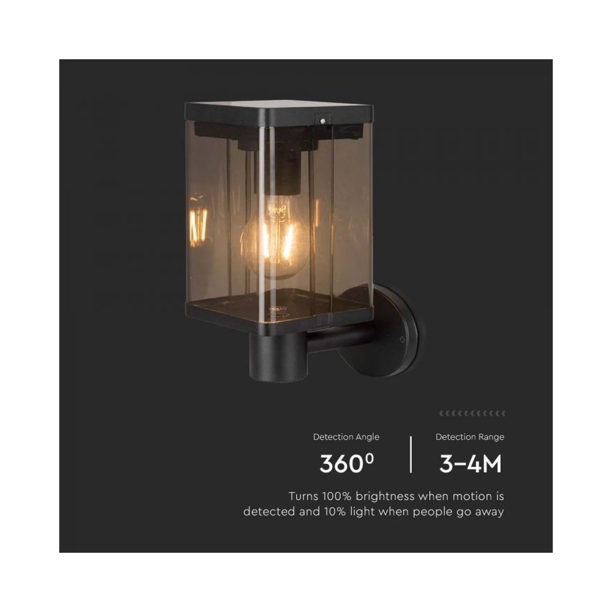 Soldrevet LED væglampe med sensor LED/2,5W/3,7V 3000K IP54