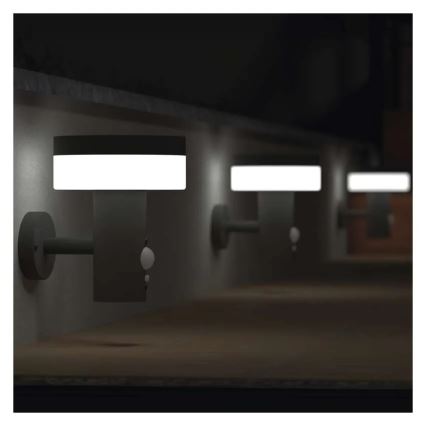 Soldrevet LED væglampe med sensor LED/2W/3,7V 1200 mAh IP44