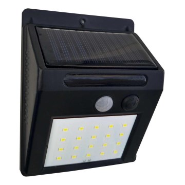 Soldrevet LED væglampe med sensor LED/3W/3,7V 1200 mAh IP44