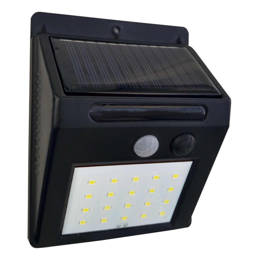 Soldrevet LED væglampe med sensor LED/3W/3,7V 1200 mAh IP44