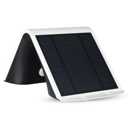 Soldrevet LED væglampe med sensor LED/3W/3,7V 3000/4000K IP65 2000 mAh hvid