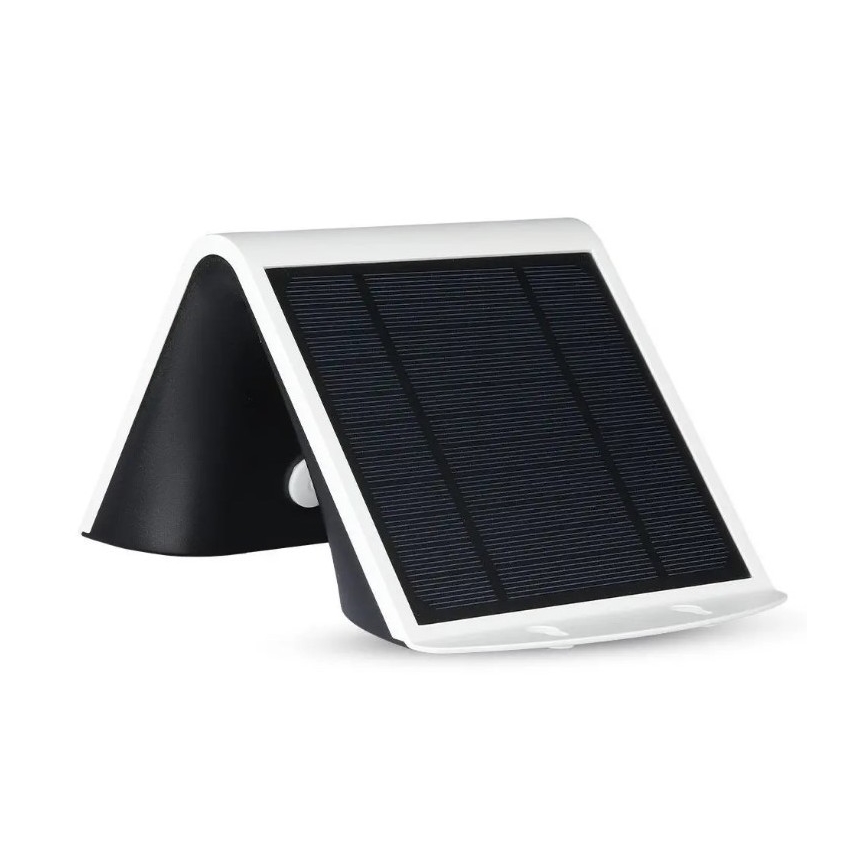 Soldrevet LED væglampe med sensor LED/3W/3,7V 3000/4000K IP65 2000 mAh hvid