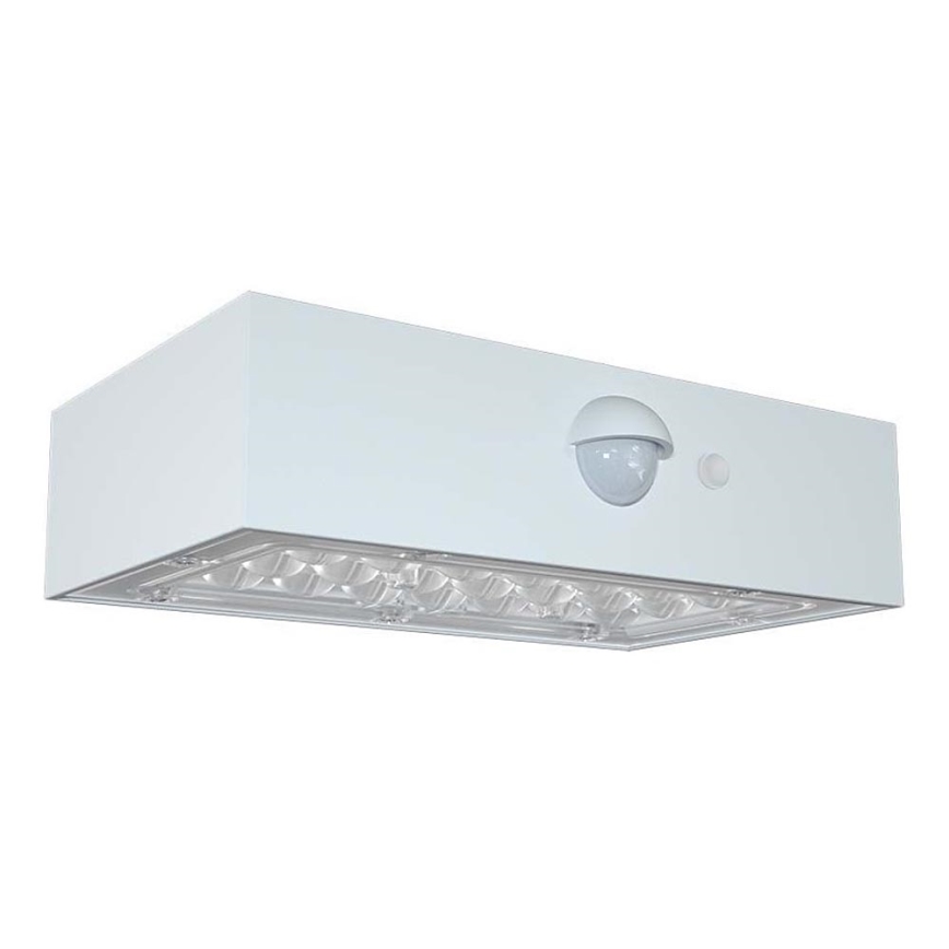 Soldrevet LED væglampe med sensor LED/3W/3,7V 3000K/4000K IP65 hvid