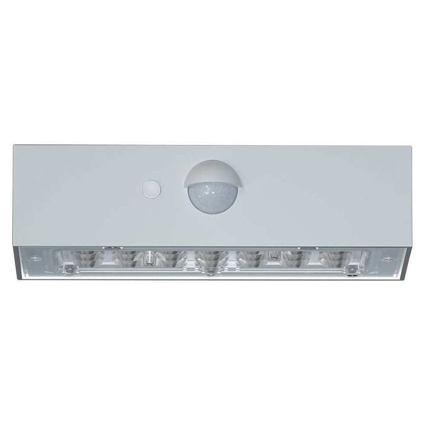 Soldrevet LED væglampe med sensor LED/3W/3,7V 3000K/4000K IP65 hvid