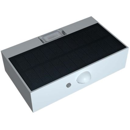 Soldrevet LED væglampe med sensor LED/3W/3,7V 3000K/4000K IP65 hvid