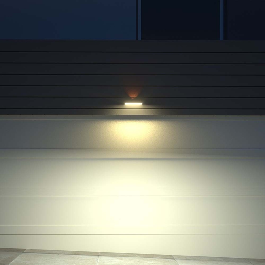 Soldrevet LED væglampe med sensor LED/3W/3,7V 3000K/4000K IP65 sort