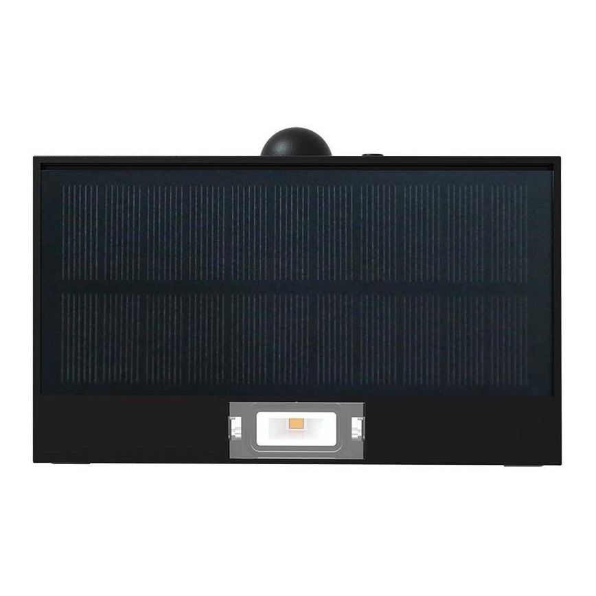 Soldrevet LED væglampe med sensor LED/3W/3,7V 3000K/4000K IP65 sort