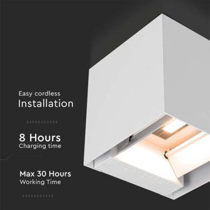 Soldrevet LED væglampe med sensor LED/3W/3,7V IP65 4000K 2600 mAh hvid