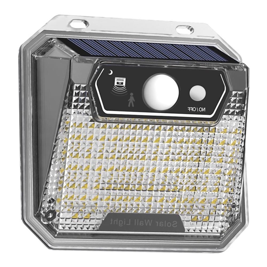 Soldrevet LED væglampe med sensor LED/3W/5,5V IP65 1200 mAh