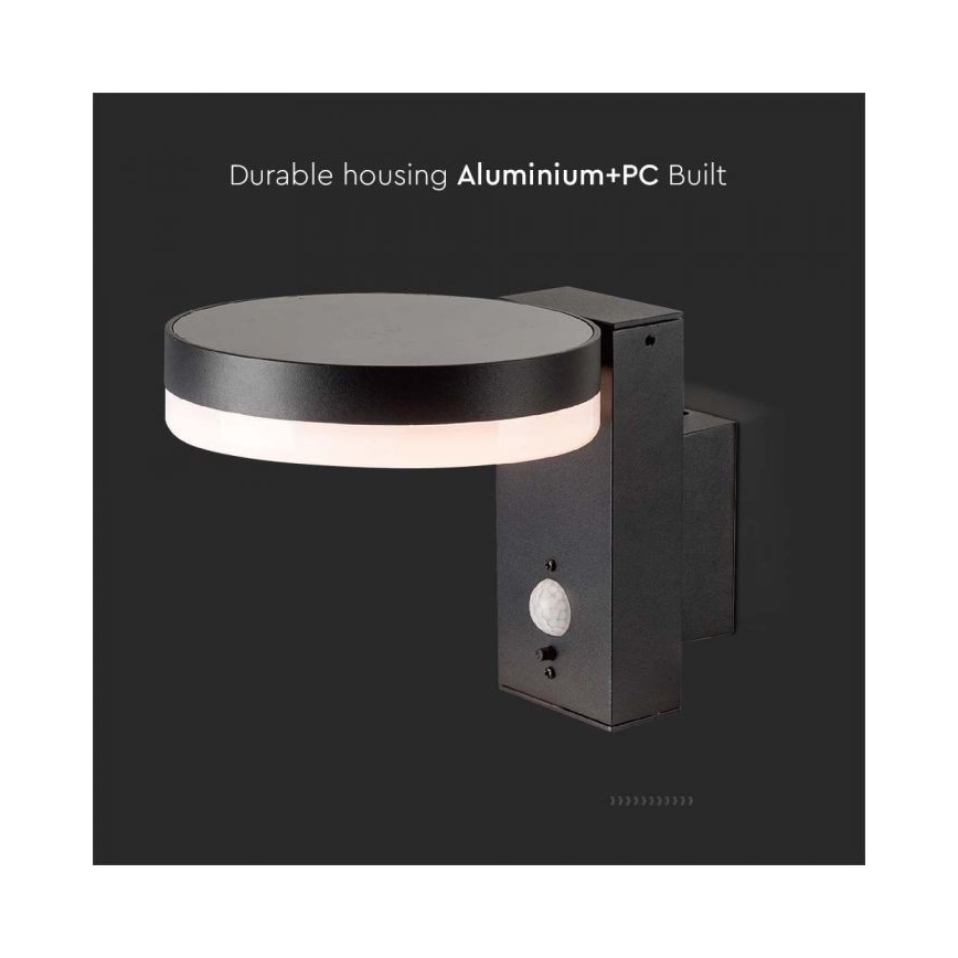 Soldrevet LED væglampe med sensor LED/5,5W/3,7V 3000K IP54
