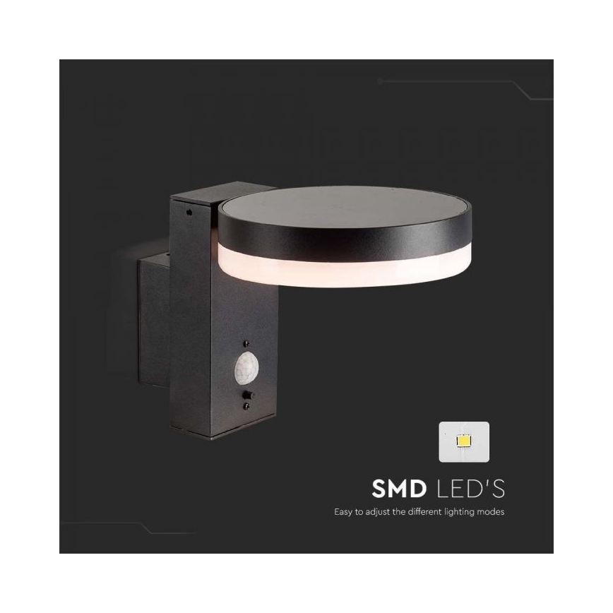 Soldrevet LED væglampe med sensor LED/5,5W/3,7V 3000K IP54