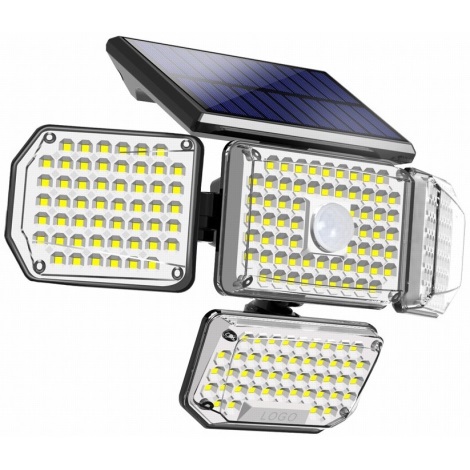 Soldrevet LED væglampe med sensor LED/5W/5,5V IP65
